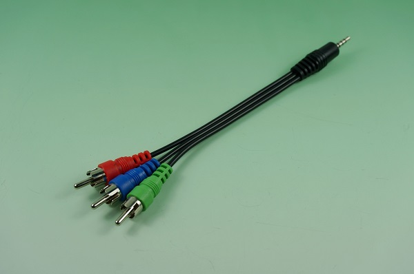 GR10601-001  RCA 梅花式 公頭 to 3.5 四段立體接頭 1